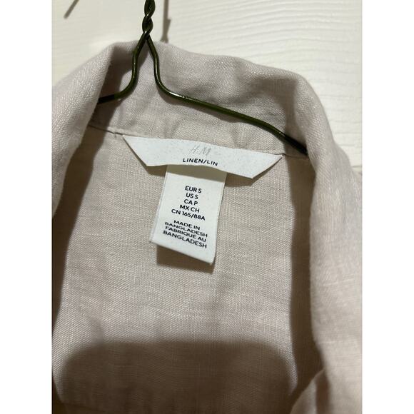 H&M Linen Button Down Top S - Picture 2 of 3